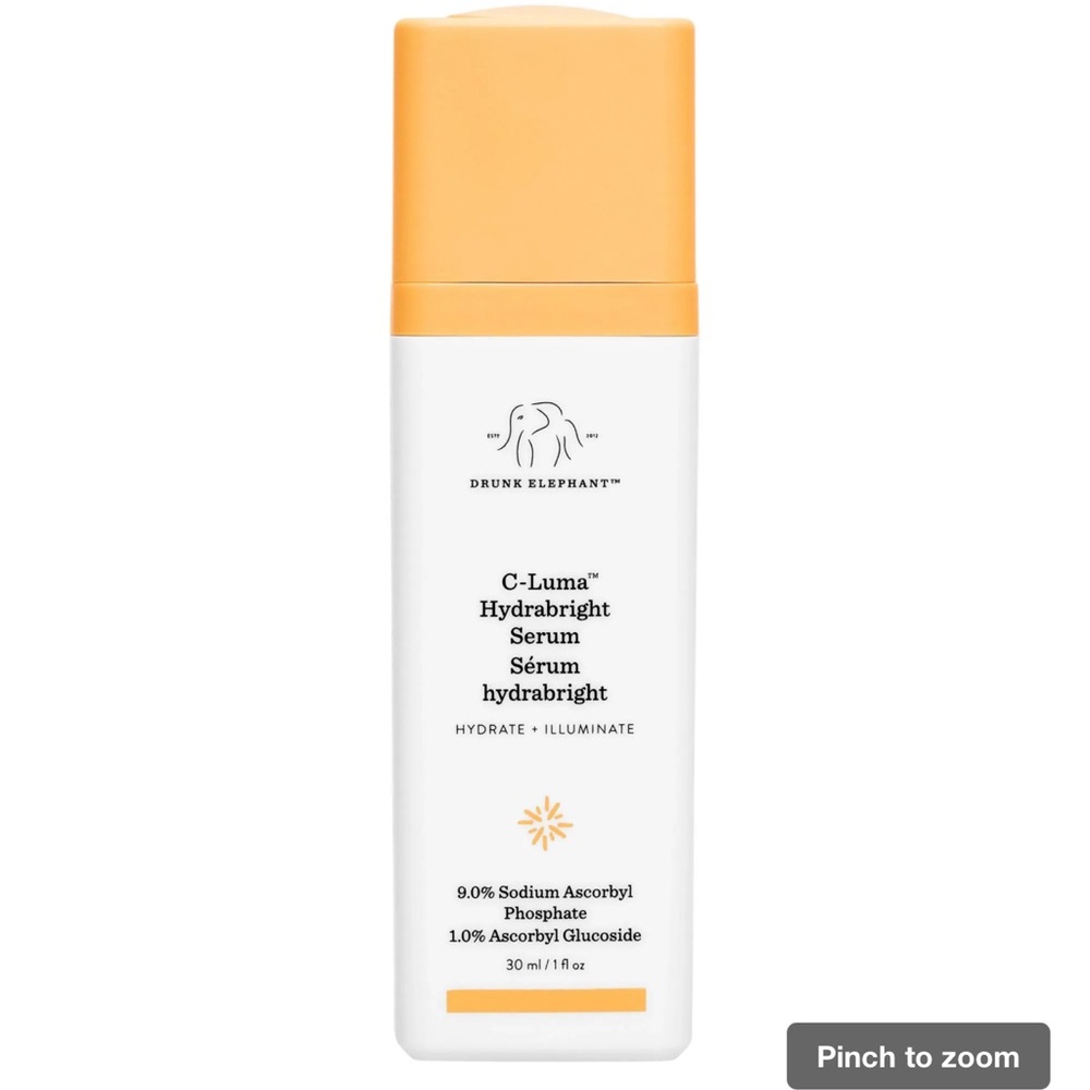 Drunk Elephant C-Luma Hydrabright Serum - White and Orange